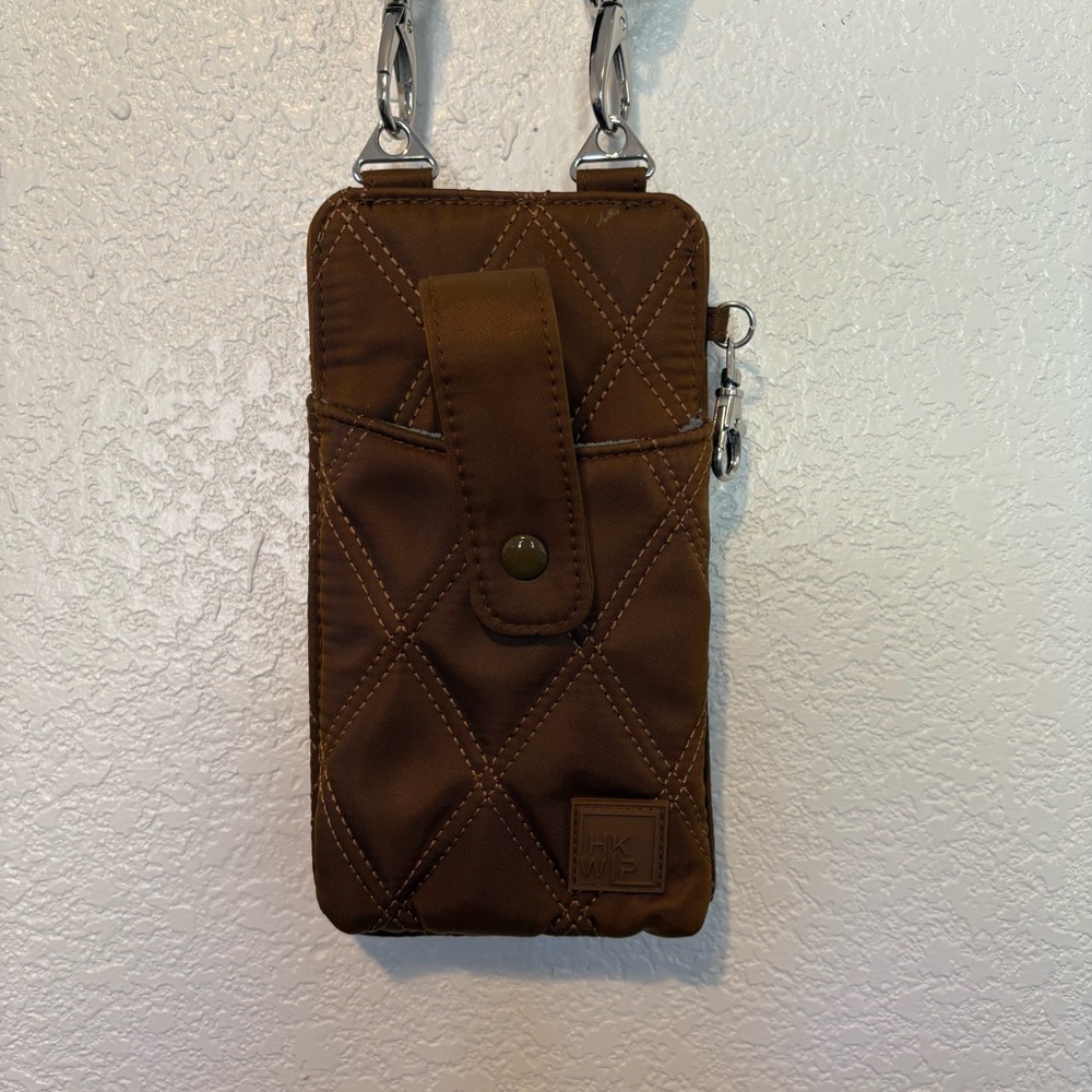 Brown Quilted Crossbody Bag